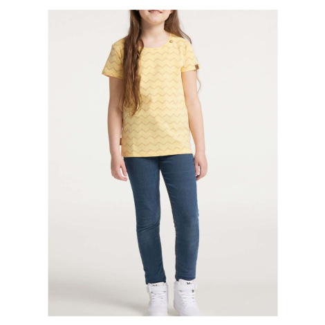 Žlté dievčenské vzorované tričko Ragwear Violka Chevron