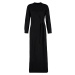 Trendyol Čierne šnurovacie detailné svetrové šaty