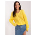 Yellow women's classic neckline sweater