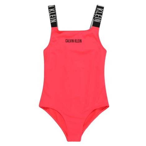 Calvin Klein Swimwear Jednodielne plavky  purpurová / čierna / biela