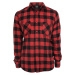 Boys' plaid flannel shirt black/red