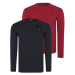 DOUBLE SET T8588 DEWBERRY ROUND NECK MEN'S SWEATSHIRT-BLACK-BURGUNDY