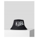 KLOBÚK KARL LAGERFELD K/IKON PRINT DECO BUCKET HAT čierna