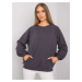 RUE PARIS Graphite cotton sweatshirt without hood