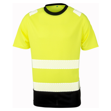 Result Unisex recyklované bezpečnostné tričko R502X Fluorescent Yellow