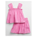 Sada dievčenskej sukne a tielka v ružovej farbe GAP