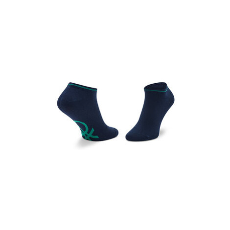 United Colors Of Benetton Súprava 3 párov nízkych členkových ponožiek 6AO3H21TS Tmavomodrá