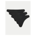 Calvin Klein Underwear Súprava 3 kusov stringových nohavičiek 000QD5217E Čierna