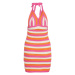 VILA Pletené šaty 'Chrisser'  oranžová / ružová / biela