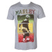 Bob Marley Tričko Football Text Unisex Grey