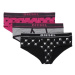 Diesel Nohavičky - UFPNOXYTHREEPACK Uw Panties 3p čierno-sivo-ružové