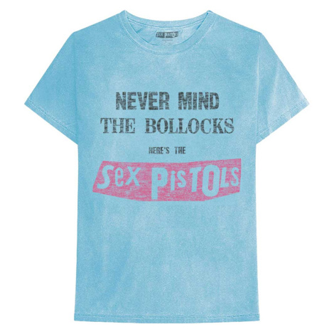 Sex Pistols tričko Never Mind the Bollocks Distressed Modrá