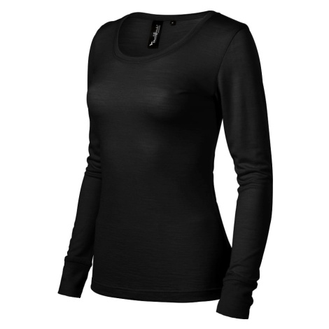 Malfini Premium MERINO RISE LS 160 Tričko dámske Čierna