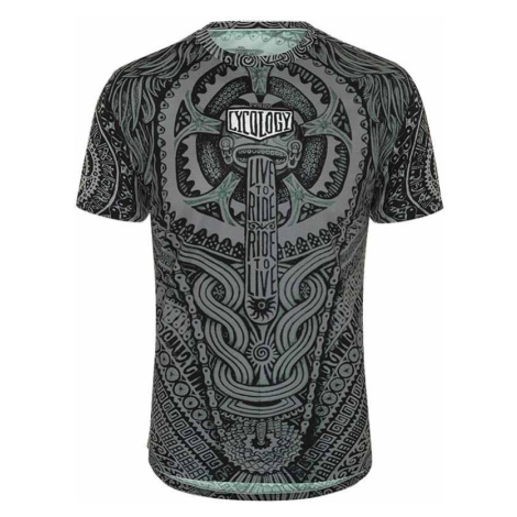 Cycology pánske technické tričko Aztec - čierno sivé