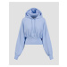 Dámska Modrá Mikina Adidas By Stella Mccartney Crop Hoodie