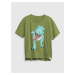 Zelené chlapčenské tričko s dinosaurom GAP