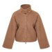 Trendyol Mink Collar Detailed Boucle Thin Jacket Coat