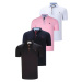 QUAD SET T8582 DEWBERRY MENS T-SHIRT-BLACK-WHITE-NAVY BLUE-PINK