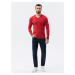 Červený pánsky basic sveter Ombre Clothing