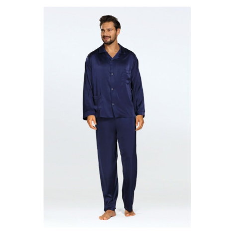DKaren Man's Pyjamas Lukas Navy Blue