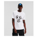 Tričko Karl Lagerfeld Jeans Klj Regular Sslv 3D Monogram Biela