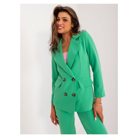 Green elegant set with trousers