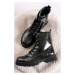 Čierne lakované členkové šnurovacie topánky 4290811