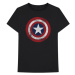 Marvel tričko Captain America Distressed Shield Čierna