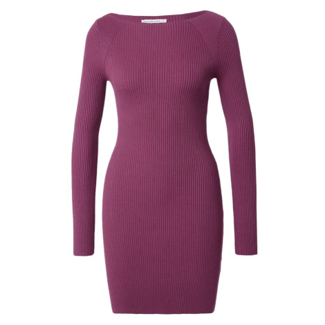 Abercrombie & Fitch Pletené šaty  purpurová