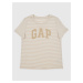 Béžové dámske pruhované tričko Gap