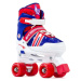 SFR Spectra Adjustable Children's Quad Skates - Blue / Red - UK:11J-1J EU:29-33 US:M12J-2
