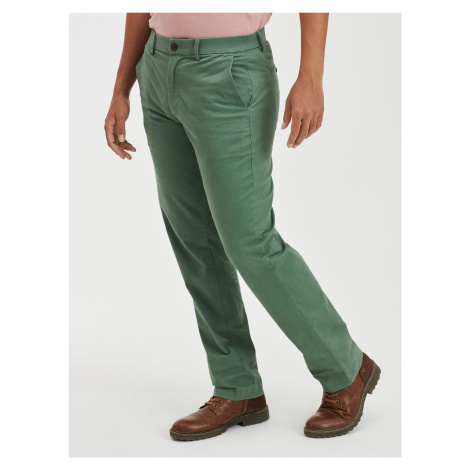 Zelené pánske nohavice modern khakis straight fit GAP GapFlex