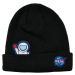 Children's Hat NASA Embroidery Beanie Black