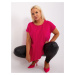 Basic cotton fuchsia blouse plus sizes