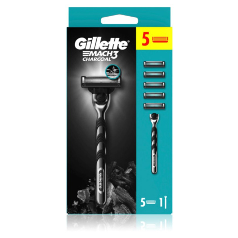 Gillette Mach3 Charcoal holiaci strojček + náhradné hlavice