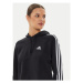 Adidas Mikina Essentials 3-Stripes French Terry Crop Hoodie IC8767 Čierna Regular Fit