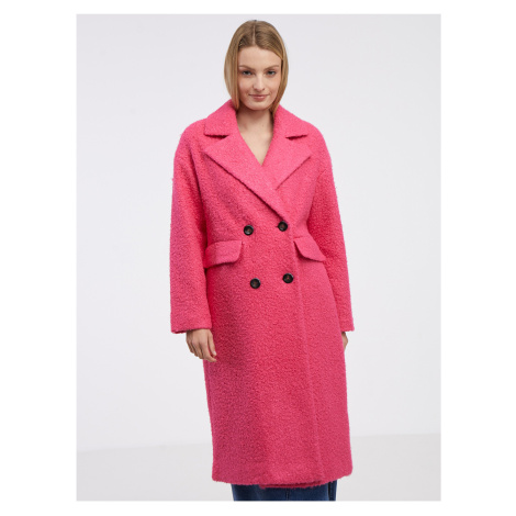 Tmavo ružový dámsky kabát ONLY Valeria