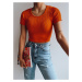 Oranžový rebrovaný crop top REDIS RY2072