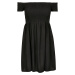 Women's Smoked Off Shoulder Dress black