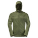 Tmavozelená pánska fleecová bunda Jack Wolfskin Hirschberg Hooded FZ M 1710881-4129