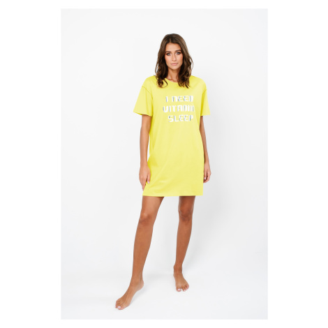 Women's Sidari Short Sleeve Shirt - Yellow Italian Fashion