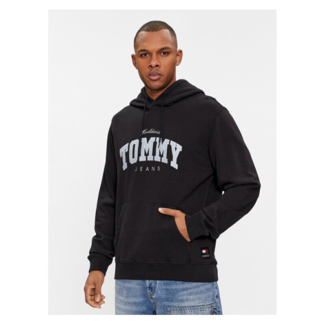 Tommy Jeans Mikina Varsity DM0DM18401 Čierna Regular Fit Tommy Hilfiger