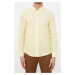 Trendyol Yellow Male Slim Fit Long Sleeve Epaulette Buttoned Collar Shirt