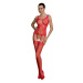 Passion ECO BS007 red - Bodystocking Farba: Červená