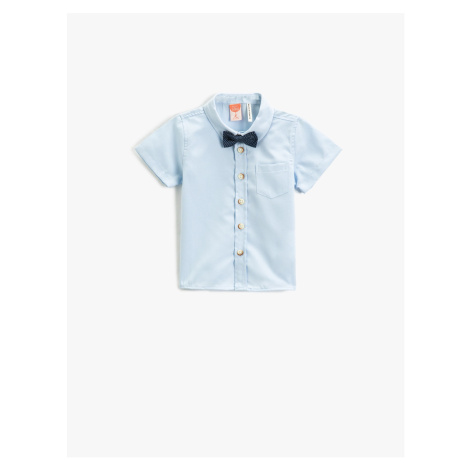 Koton Bow Tie Shirt Short Sleeve One Pocket