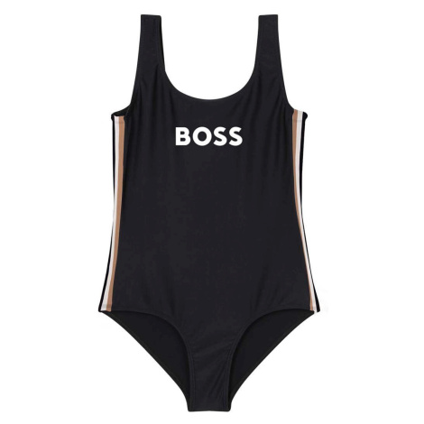 Jednodielne detské plavky BOSS čierna farba Hugo Boss