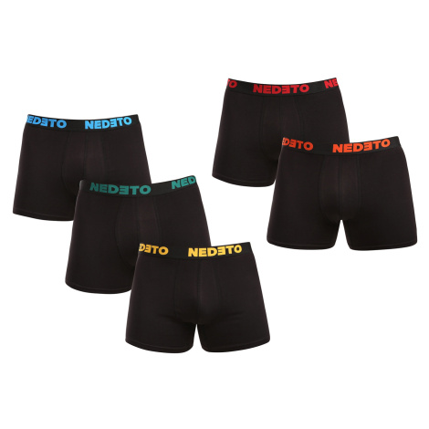 5PACK pánske boxerky Nedeto čierne (5NB003)