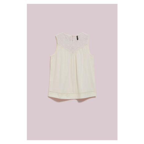 LADIES TOP L-TS-4080 OFF WHITE Moodo