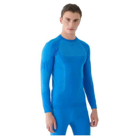 Pánske termo tričko s dlhým rukávom 4F SEAMLESS UNDERWEAR-WAW24USEAM165-33S-BLUE