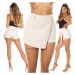 Sexy Koucla Highwaist Skorts with decor buttons white